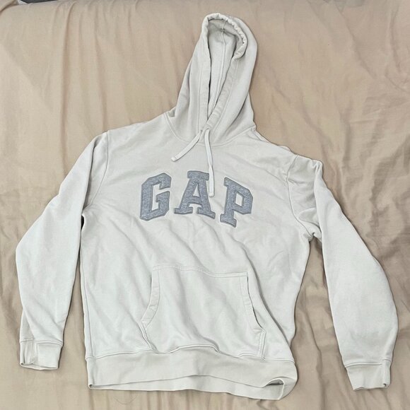 GAP Beige Arch Logo Hoodie, Men's Large [ BRAND NEW ] - Picture 1 of 3